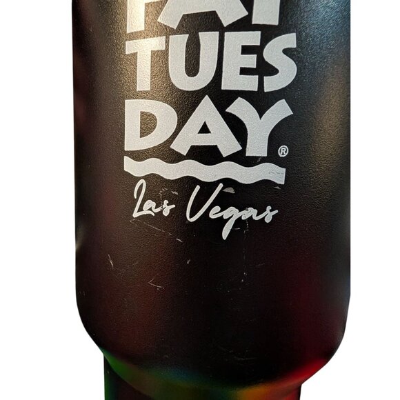 Fat Tuesday Las Vegas 40 Oz Limited Edition Tumbler W/ Lid & Straw-Black - Picture 2 of 6